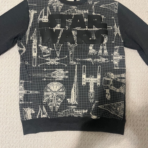 Men's Authentic Star Wars Grey Sweatshirt Sz M - Picture 2 of 2